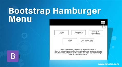 bootstrap burger menu